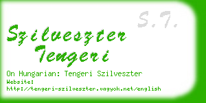 szilveszter tengeri business card